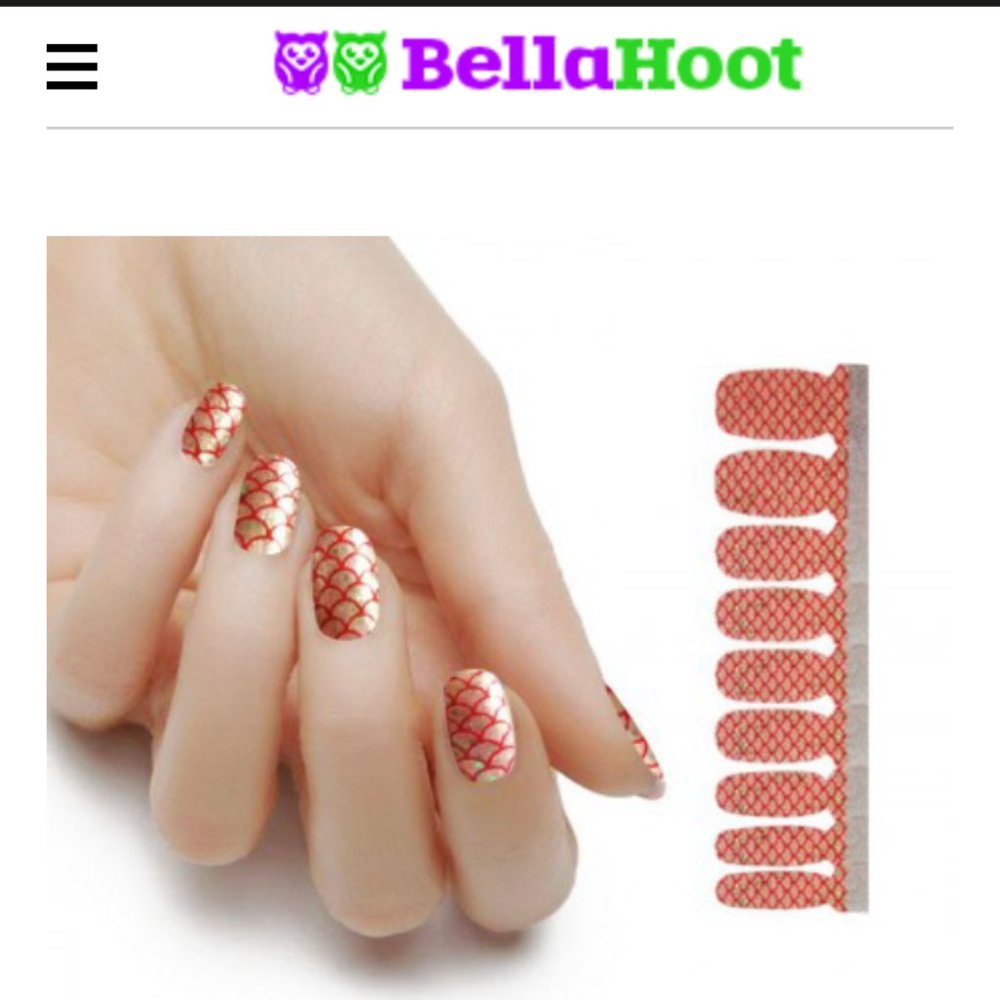 Bella Hoot Premium Polish Confetti Tropical Mermaid Nail Polish Strips